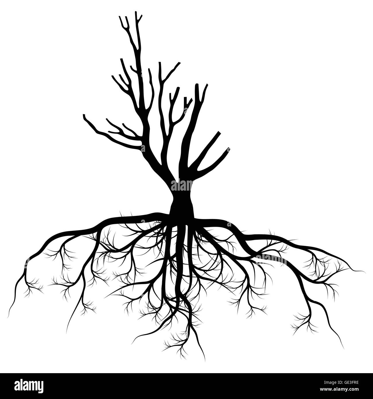 Arbre aux racines Contexte La pollution vecteur concept pour poster Illustration de Vecteur