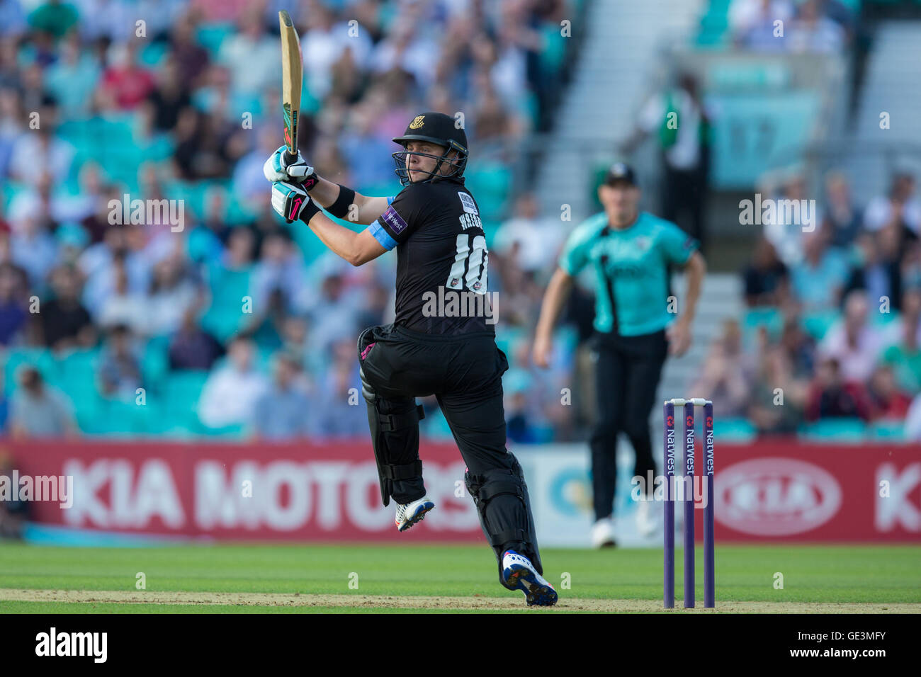 Londres, Royaume-Uni. 22 juillet 2016. Luke Wright jouant pour Sussex dans la NatWest T20 jeu contre Surrey à l'Ovale. Crédit : David Rowe/Alamy Live News Banque D'Images