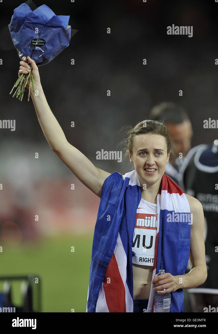 Londres, Royaume-Uni. 22 juillet, 2016. Laura Muir (GBR) remporte le 1500m femmes dans un nouveau temps record de 3:57,49. Jeux d'anniversaire. London Diamond League. Stade olympique. Queen Elizabeth Olympic Park. Stratford. Londres. UK. 22/07/2016. Credit : Sport en images/Alamy Live News Banque D'Images