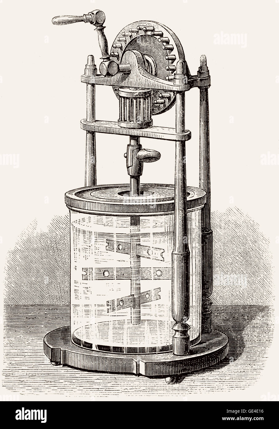 Ancien fer à repasser Batterie, 19e siècle Banque D'Images