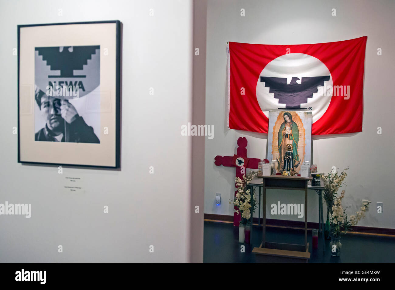 Keene, Californie - Les César E. Chávez National Monument honore le fondateur de l'United Farm Workers of America. Banque D'Images