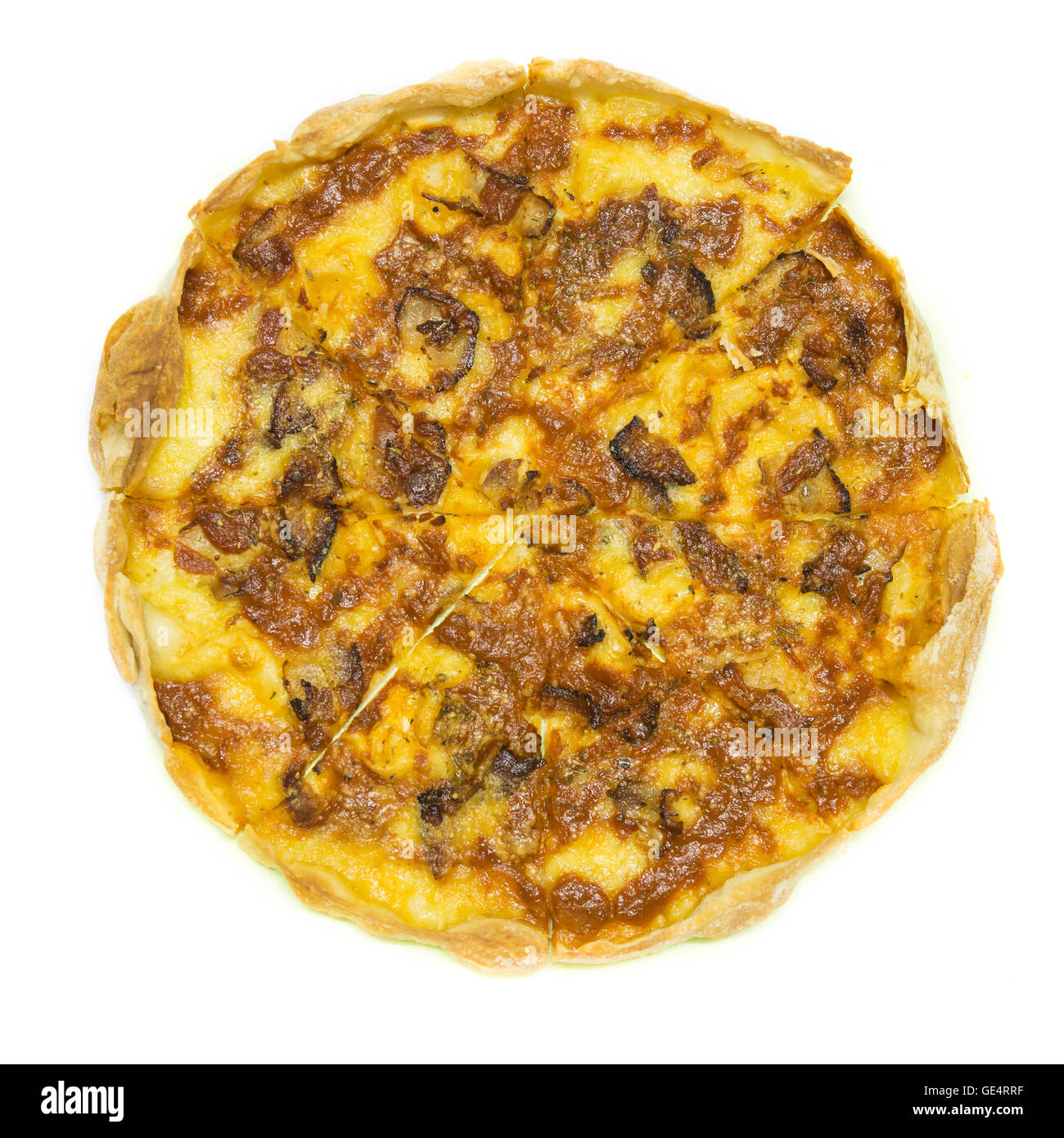 Minces tranches de pepperoni pizza topping est populaire dans les pizzerias de style italien Banque D'Images