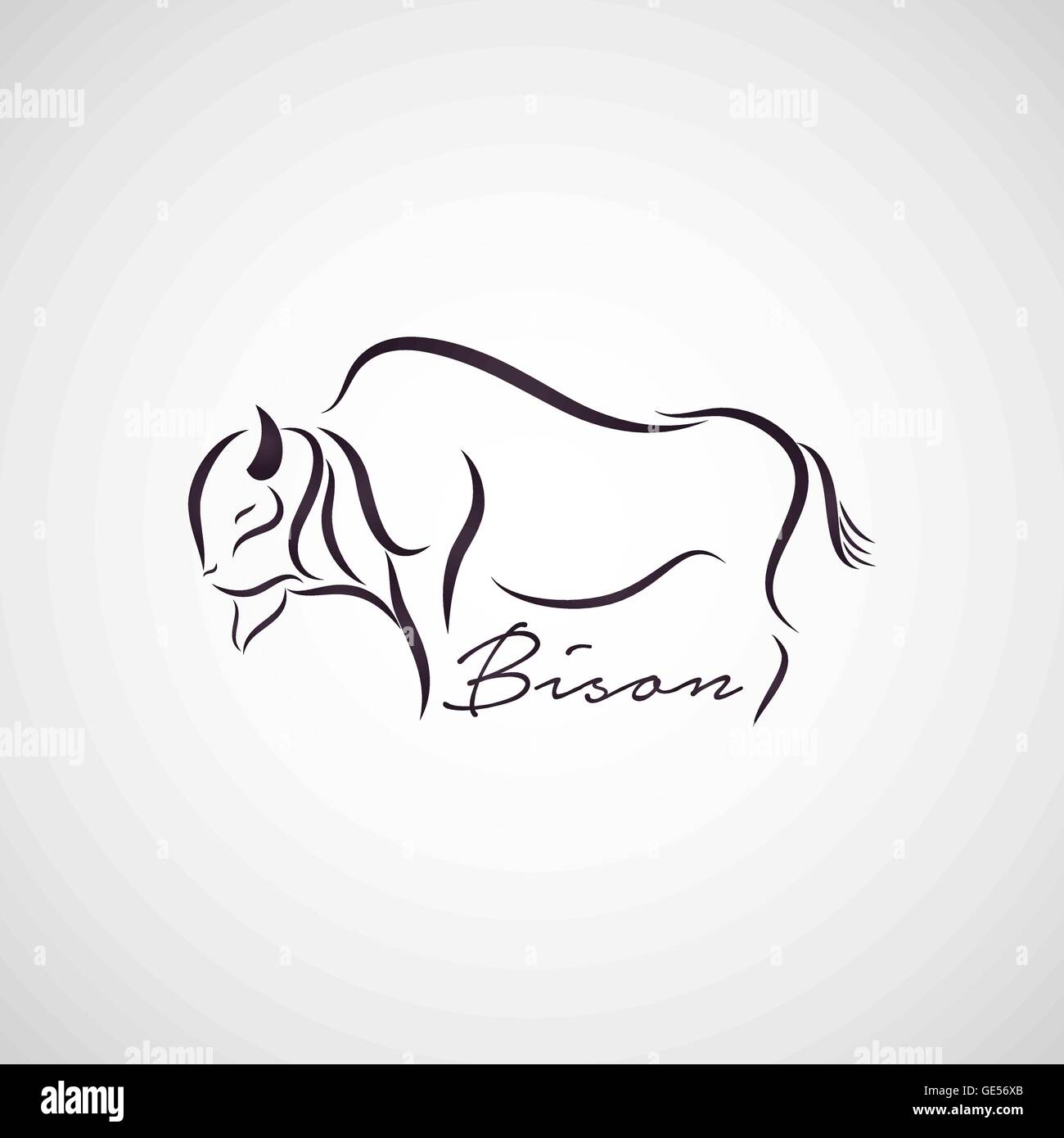 Logo vector Bison Illustration de Vecteur