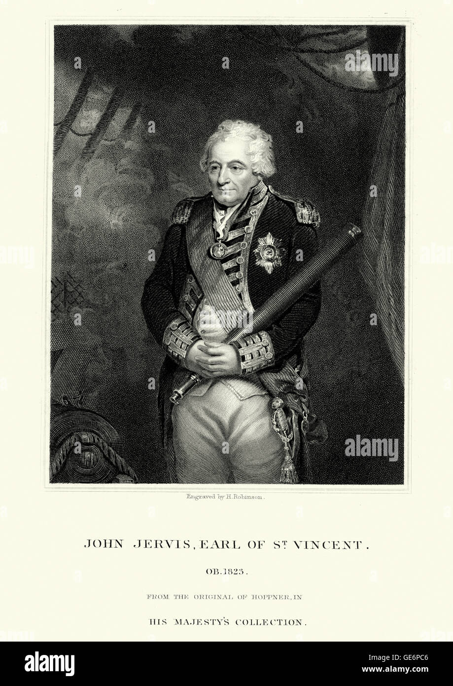Portrait de l'amiral John Jervis, 1 Comte de St Vincent. Jervis servis tout au long de la deuxième moitié du 18e siècle et en t Banque D'Images