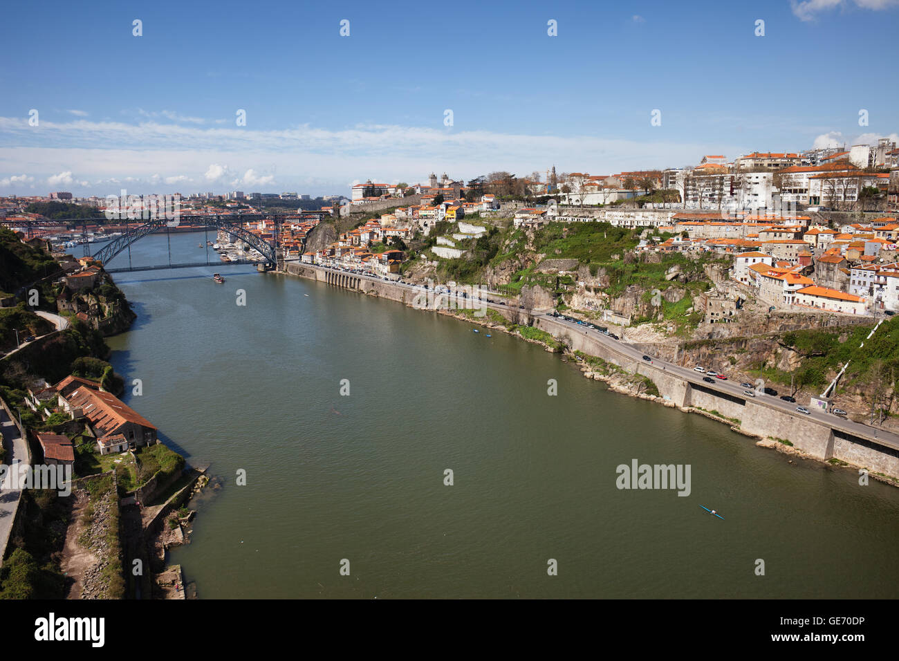 Dans le Douro ville de Porto au Portugal Banque D'Images