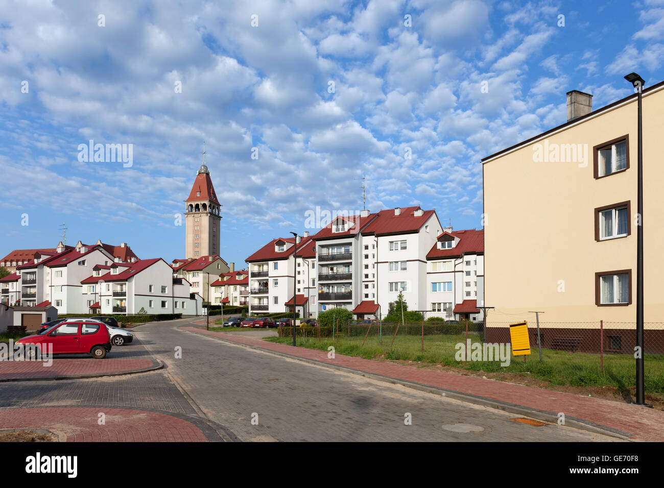 Wladyslawowo, commune en Pologne, vacances maisons, condominiums, immeubles résidentiels. Banque D'Images