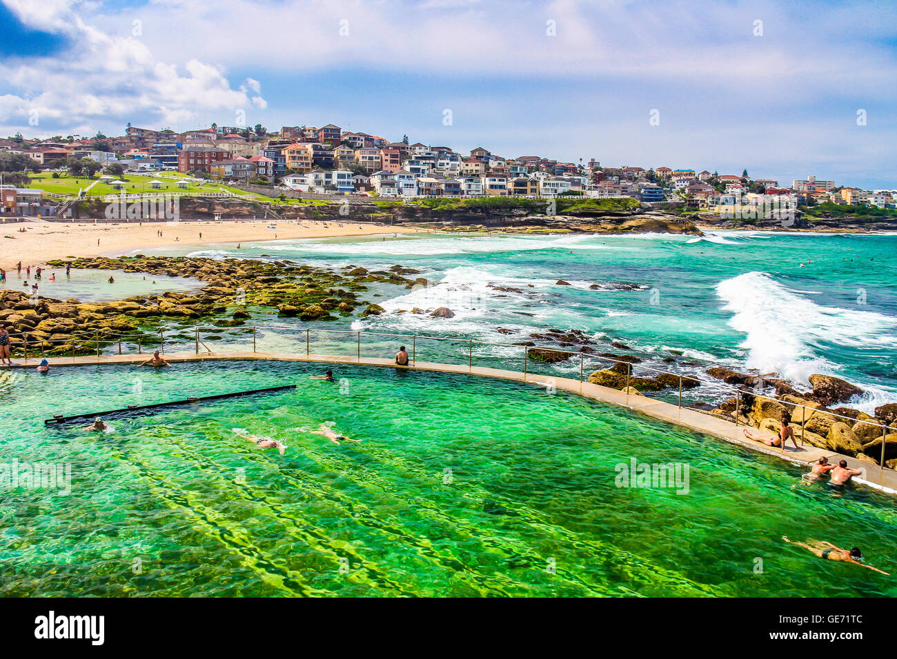 Piscine à Bondi Beach Sydney Banque D'Images