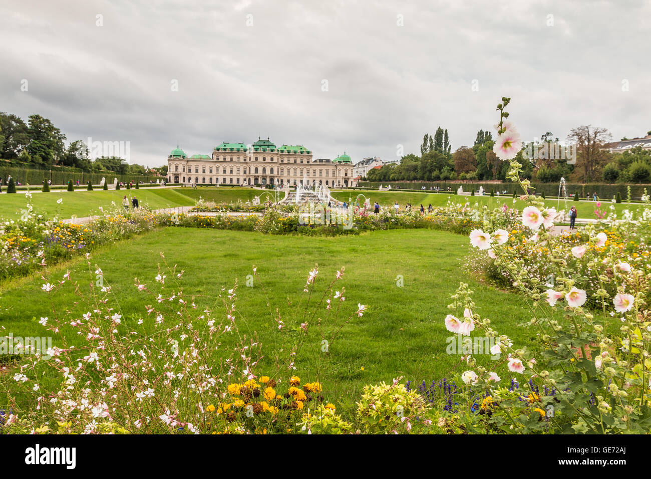 Jardins du Palais du Belvédère à Vienne, Autriche Banque D'Images