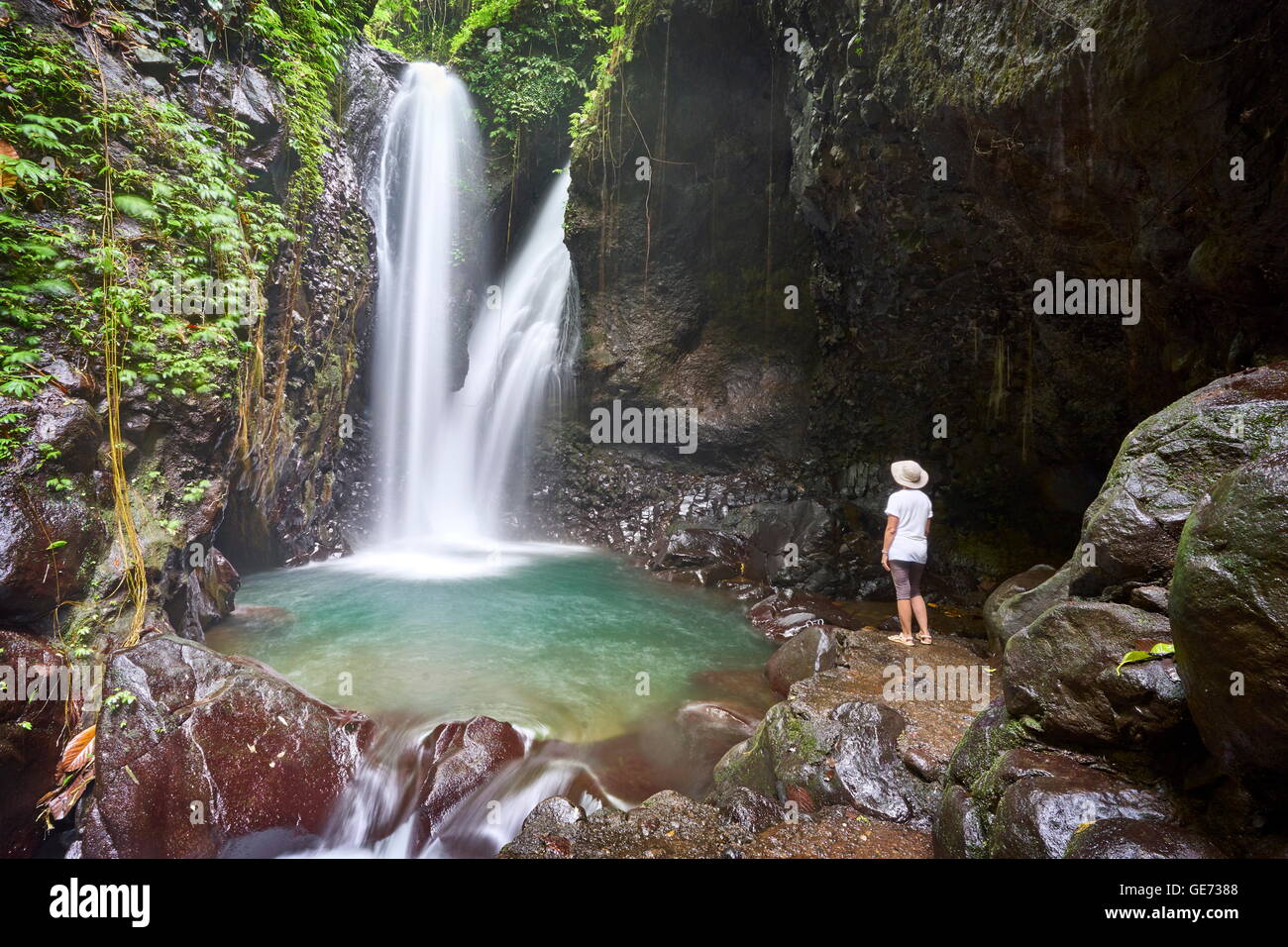 Cascade de Git Git, Bali, Indonésie Banque D'Images