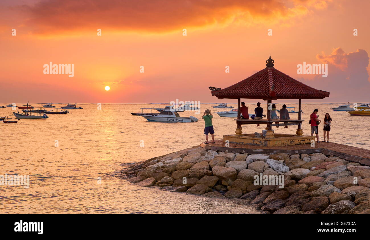 Bali, Indonésie - Sanur Beach au lever du soleil Banque D'Images