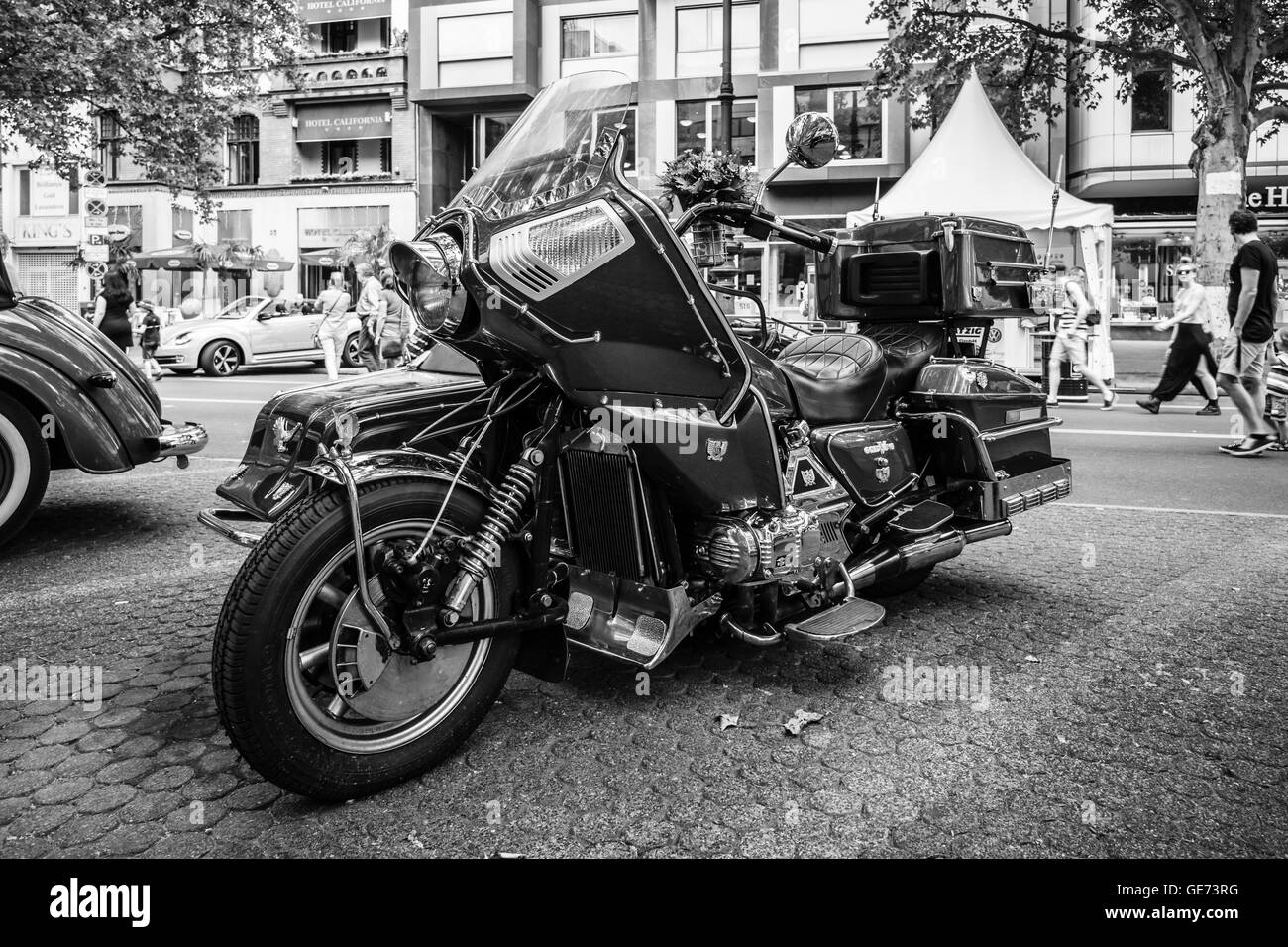 Moto avec side-car Honda Gold Wing GL1100, 1980 Full-Dresser Banque D'Images