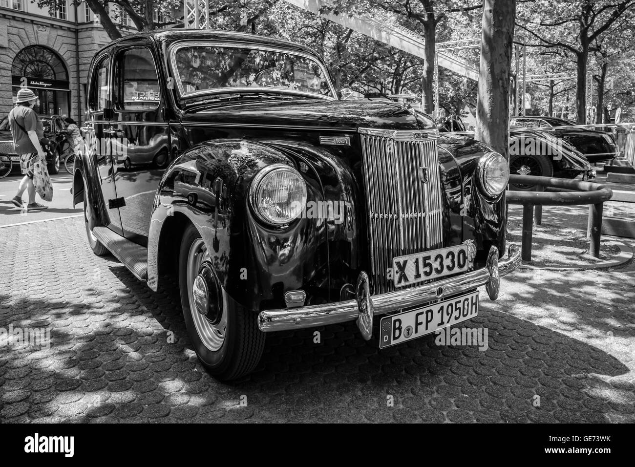 Vintage Car Ford Prefect (E493A), une voiture britannique qui a été produite par Ford. Banque D'Images