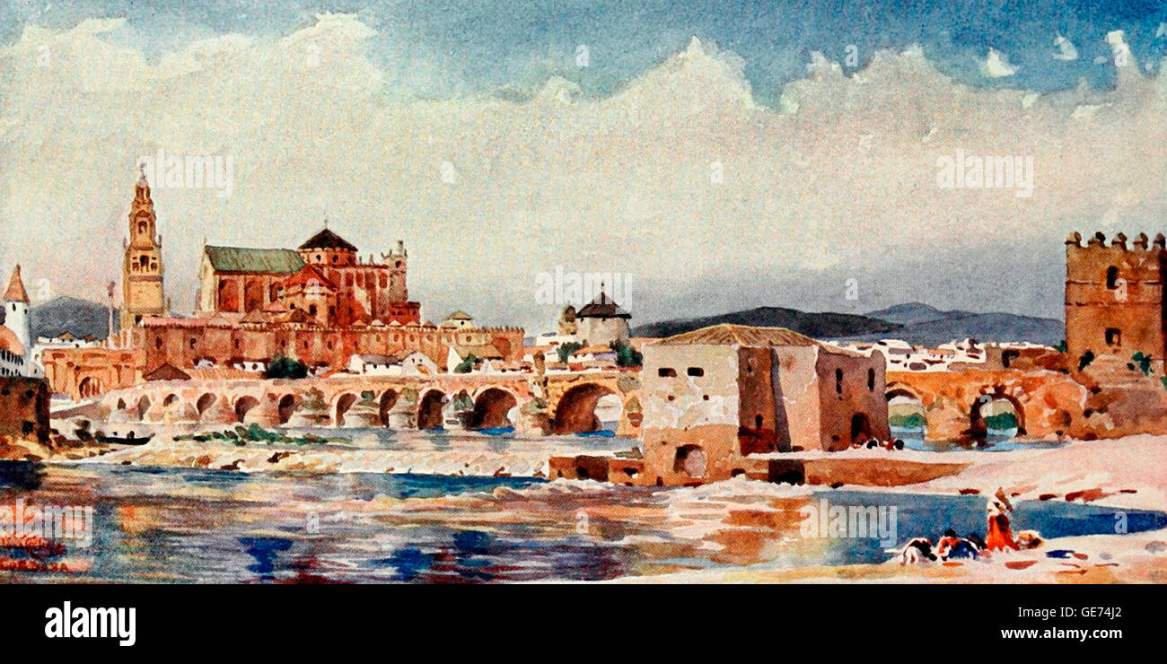 Le pont - Cordoue, Espagne, vers 1909 Banque D'Images