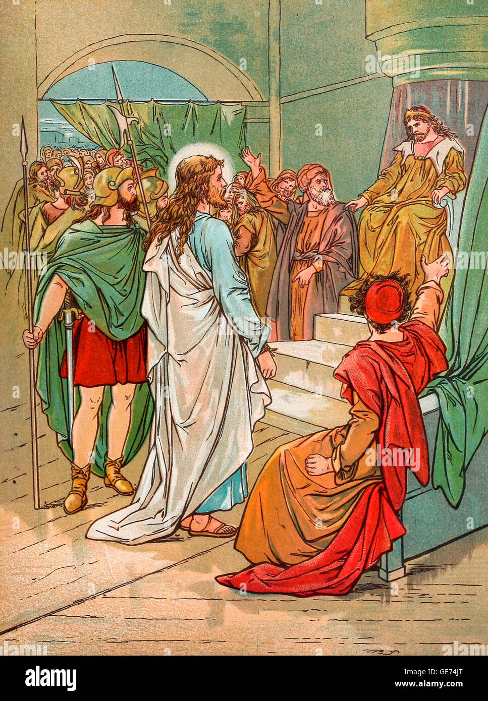Tu es le roi - Jésus devant Pilate Banque D'Images