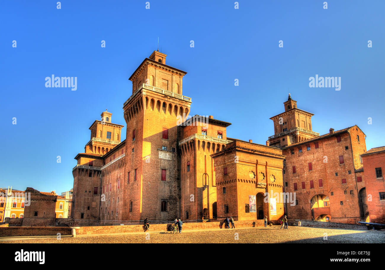 Château d'Este ou Castello di San Michele à Ferrara - Italie Banque D'Images