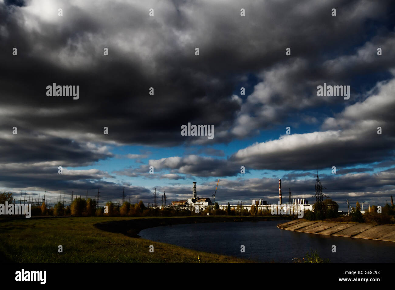 # 4 réacteur de Tchernobyl à l'intérieur de la zone d'exclusion, de l'Ukraine. Banque D'Images