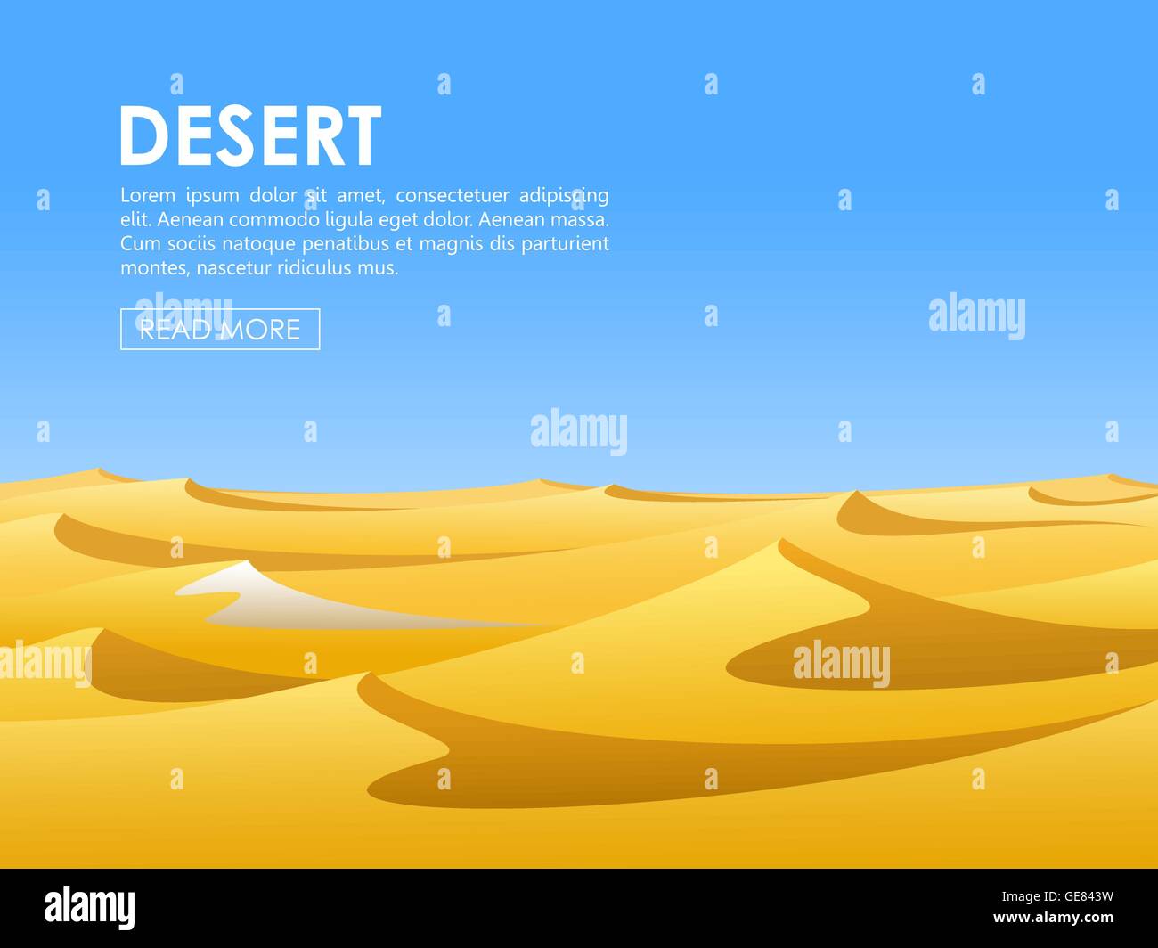 Vecteur du désert paysage Illustration de Vecteur