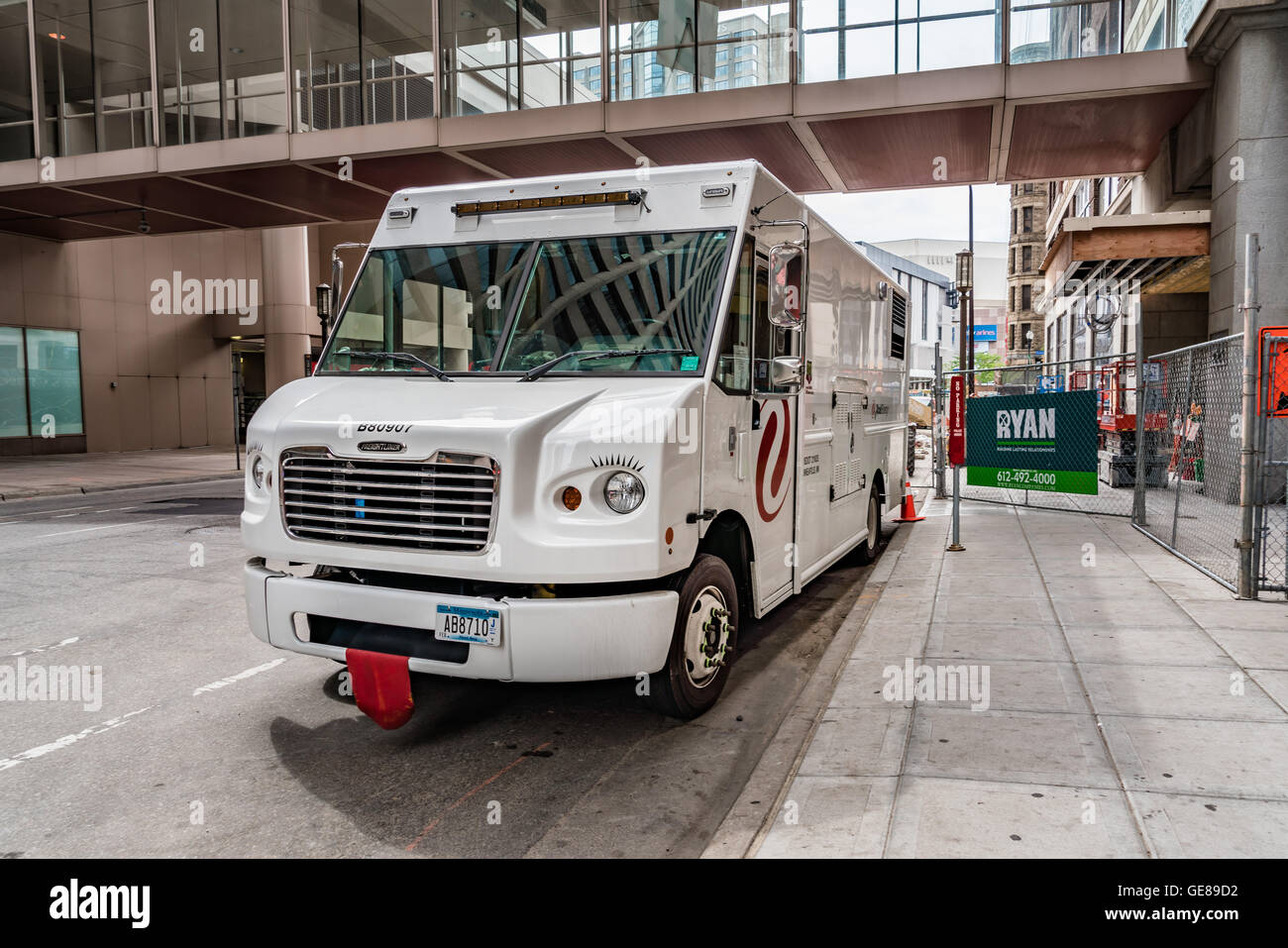 Xcel Energy Camion de travail - Minneapolis Banque D'Images