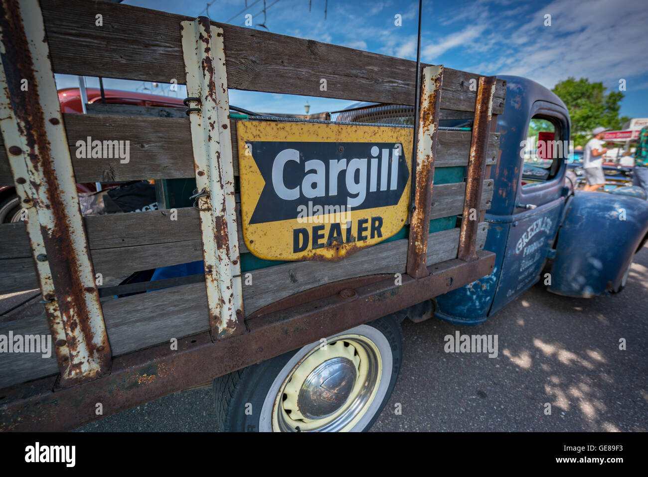 Vieille voiture classique Camion Concessionnaire Cargill Banque D'Images