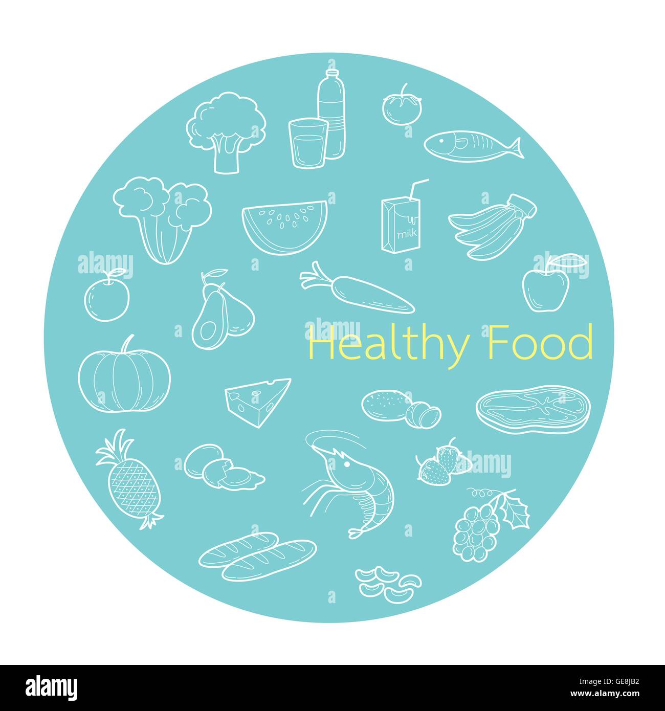 Santé, bio, la nutrition, la médecine, la santé mentale et physique, catégorie Illustration de Vecteur