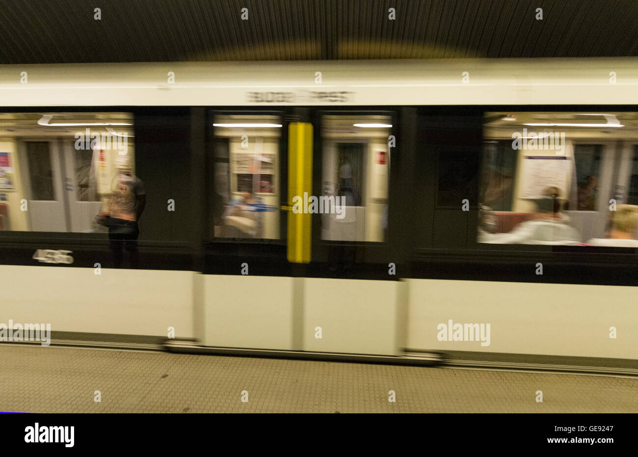 Le métro de Budapest, Hongrie. Banque D'Images