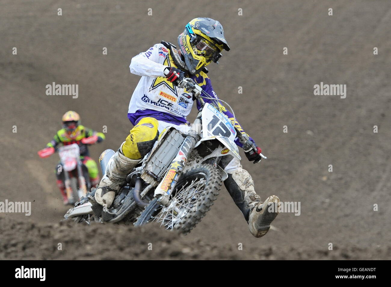 Loket, République tchèque. 24 juillet, 2016. Maximilian Nagl (GER) a remporté la deuxième course, Grand Prix MXGP, Loket, région de Sokolov, République tchèque, le dimanche, 24 juillet, 2016. © Pavel Nemecek/CTK Photo/Alamy Live News Banque D'Images