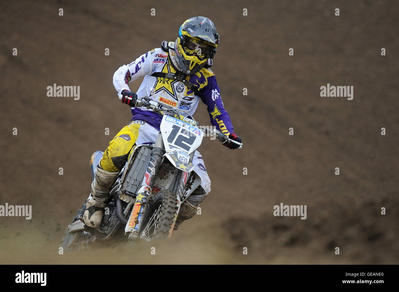 Loket, République tchèque. 24 juillet, 2016. Maximilian Nagl (GER) a remporté la deuxième course, Grand Prix MXGP, Loket, région de Sokolov, République tchèque, le dimanche, 24 juillet, 2016. © Pavel Nemecek/CTK Photo/Alamy Live News Banque D'Images