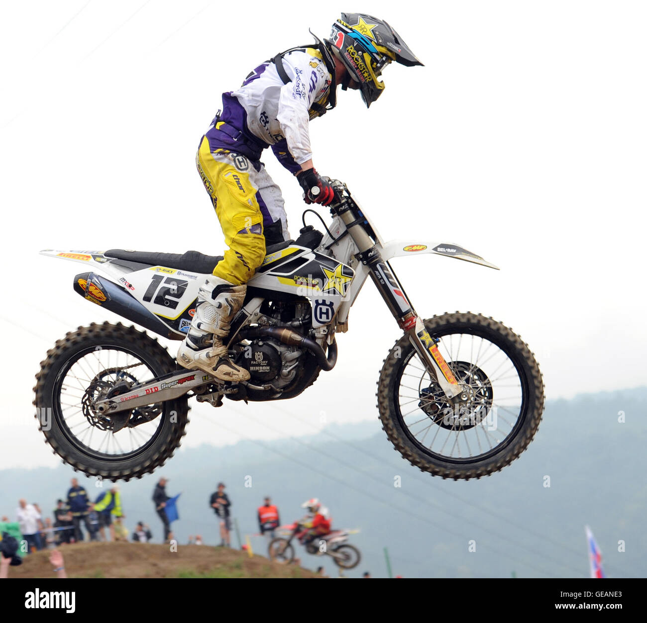 Loket, République tchèque. 24 juillet, 2016. Maximilian Nagl (GER) a remporté la deuxième course, Grand Prix MXGP, Loket, région de Sokolov, République tchèque, le dimanche, 24 juillet, 2016. © Pavel Nemecek/CTK Photo/Alamy Live News Banque D'Images