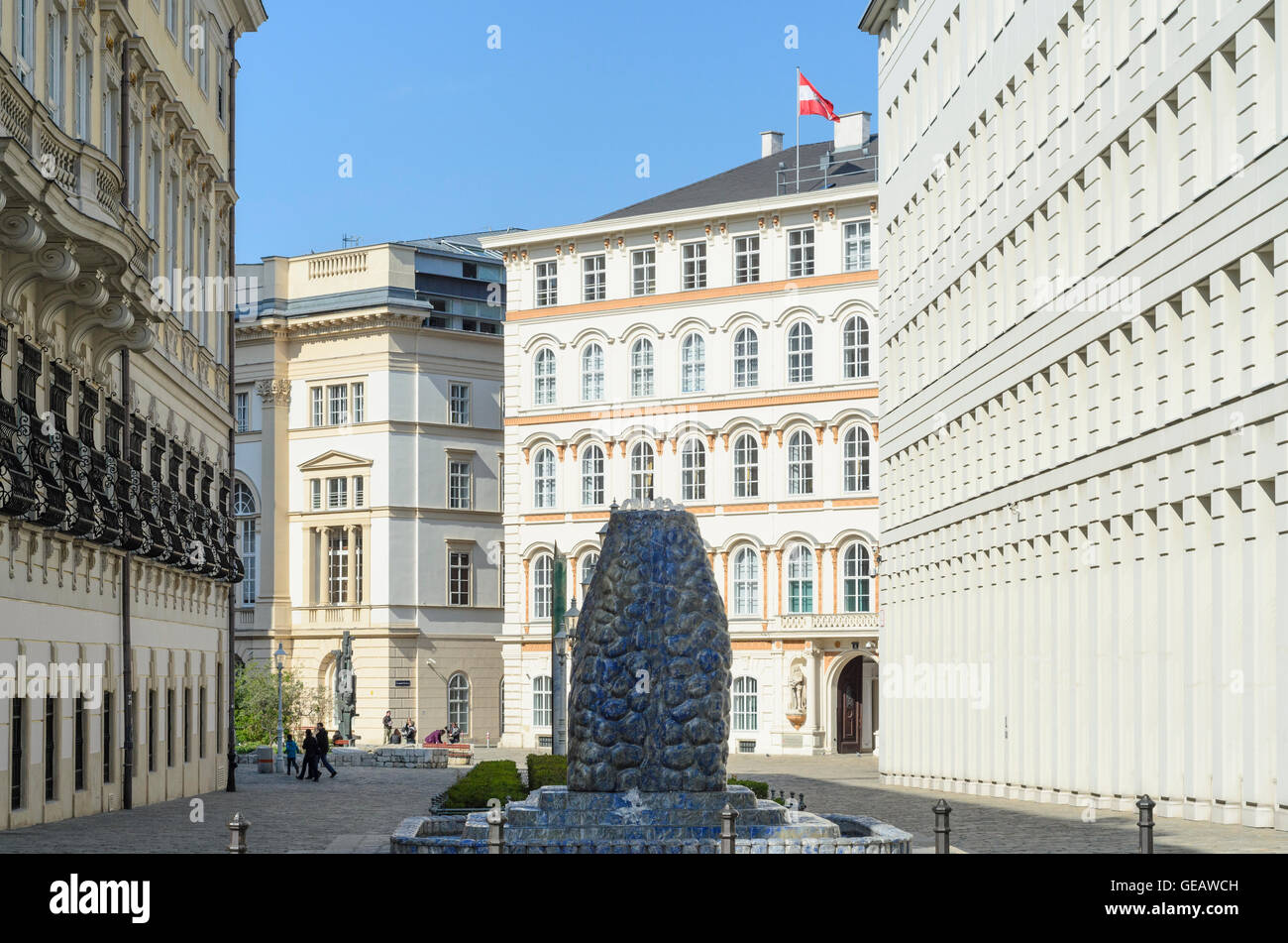 Wien, Vienne : Bruno Kreisky Gasse , Ministère fédéral des affaires européennes et internationales du Ministère des affaires étrangères ( ) (centre) et Mi Banque D'Images