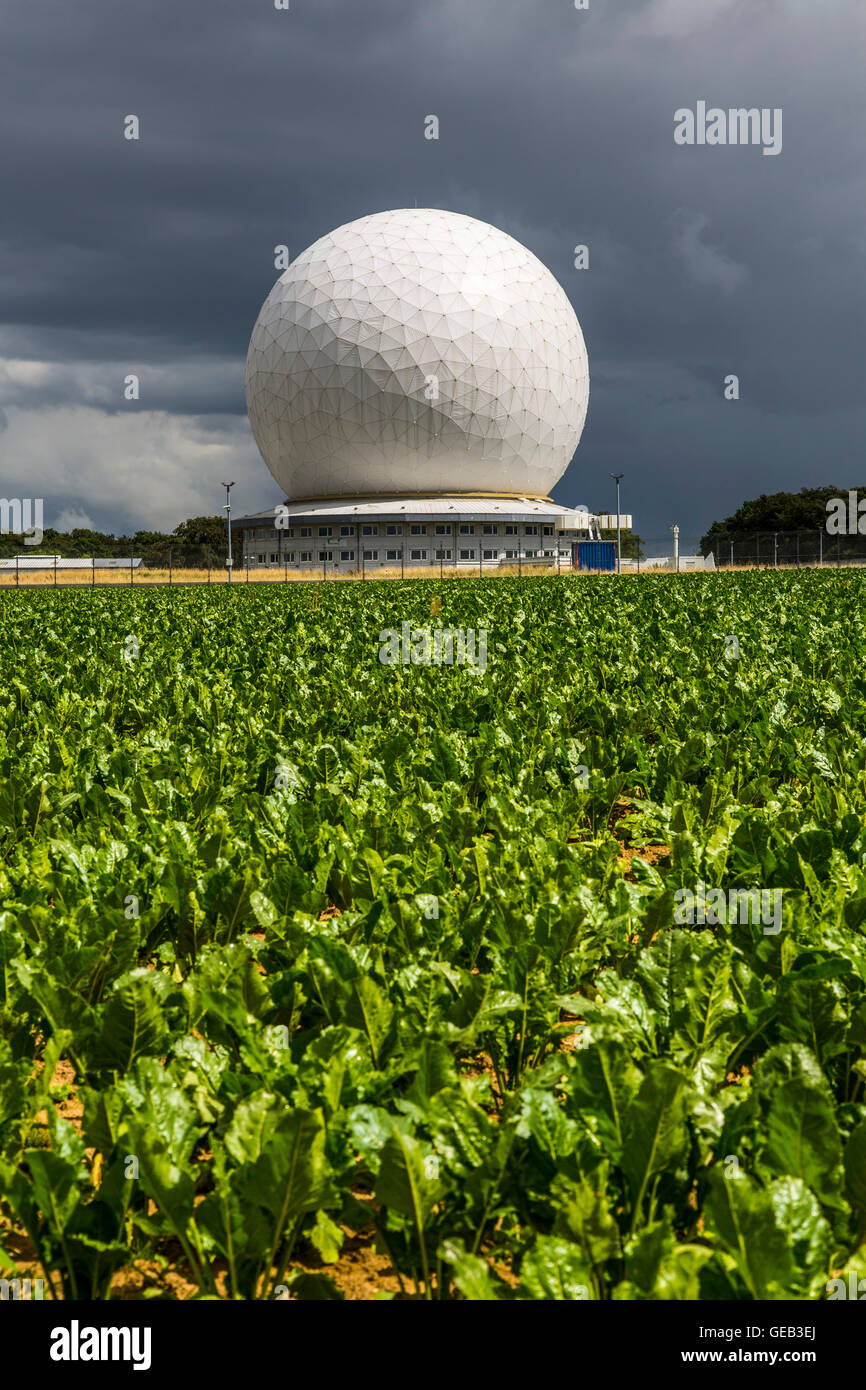 Installation de radar à l'Institut Fraunhofer pour la communication, traitement de l'information et de l'ergonomie, le Fraunhofer FKIE, Radom Banque D'Images