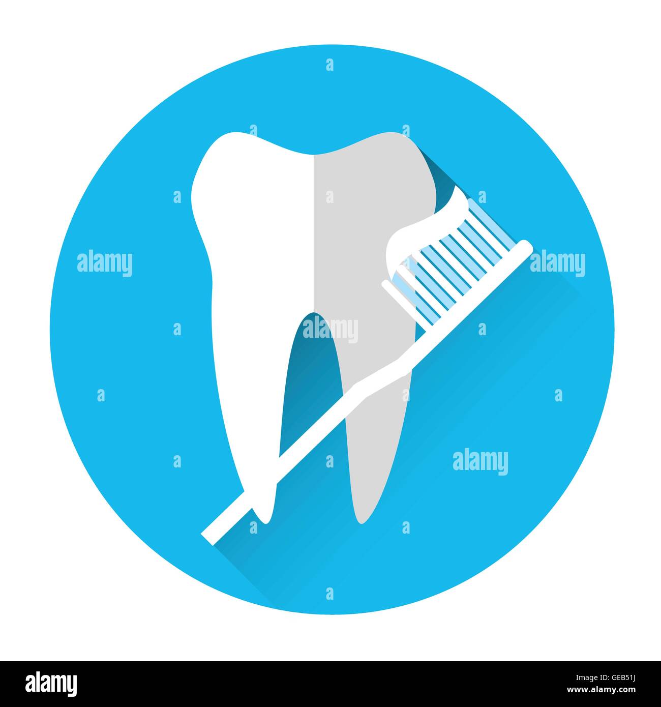 Brosse à dent avec l'icône de soins médicaux Illustration de Vecteur
