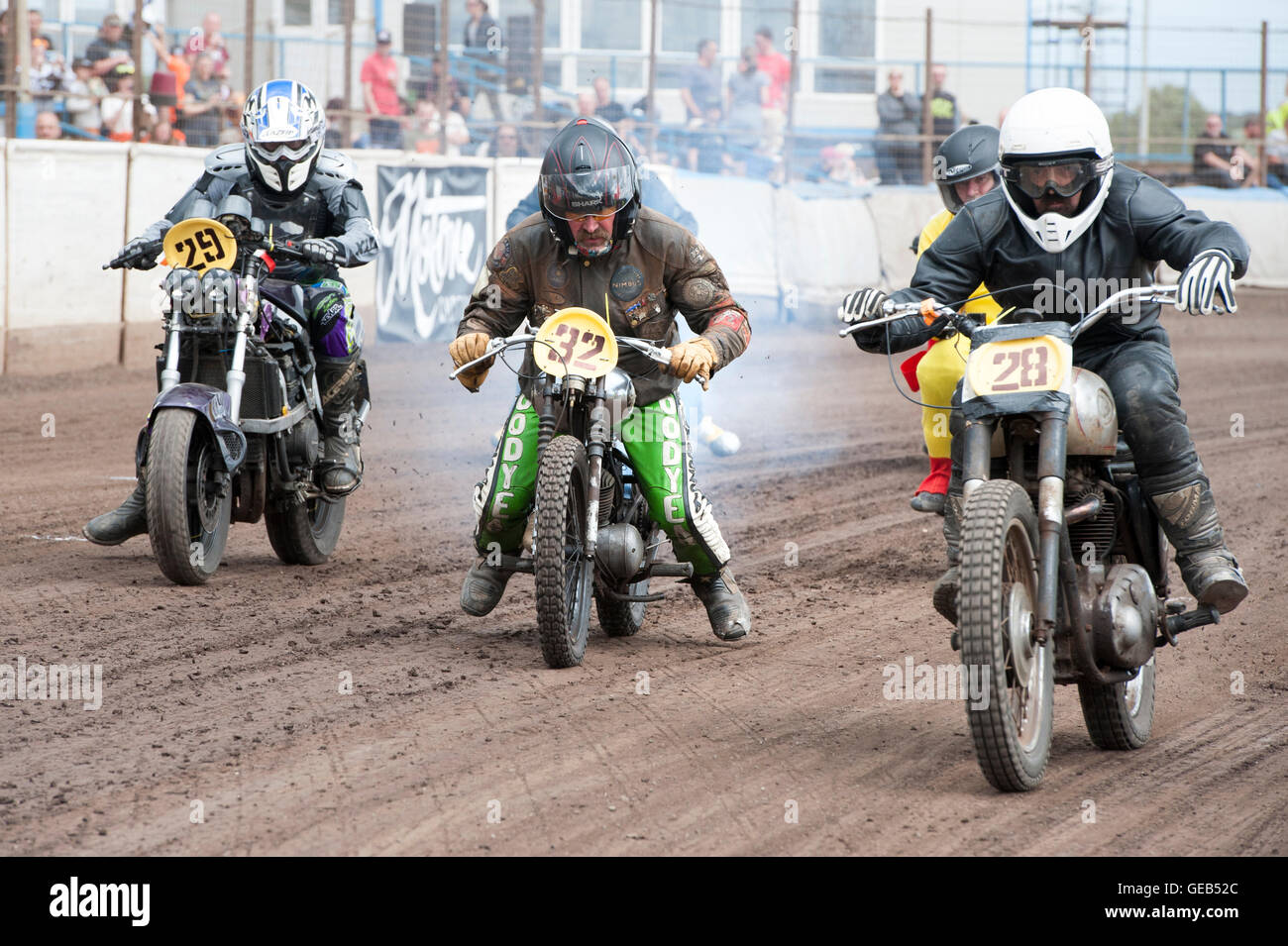 Kings Lynn, Norfolk, Royaume-Uni. 16.07.2016. Le cinquième concours annuel de la saleté Quake festival avec Guy Martin et Carl Fogarty 'Foggy' Banque D'Images