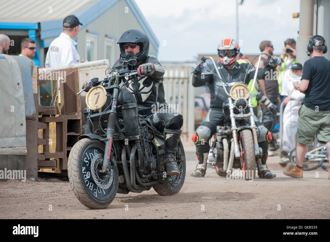 Kings Lynn, Norfolk, Royaume-Uni. 16.07.2016. Le cinquième concours annuel de la saleté Quake festival avec Guy Martin et Carl Fogarty 'Foggy' Banque D'Images