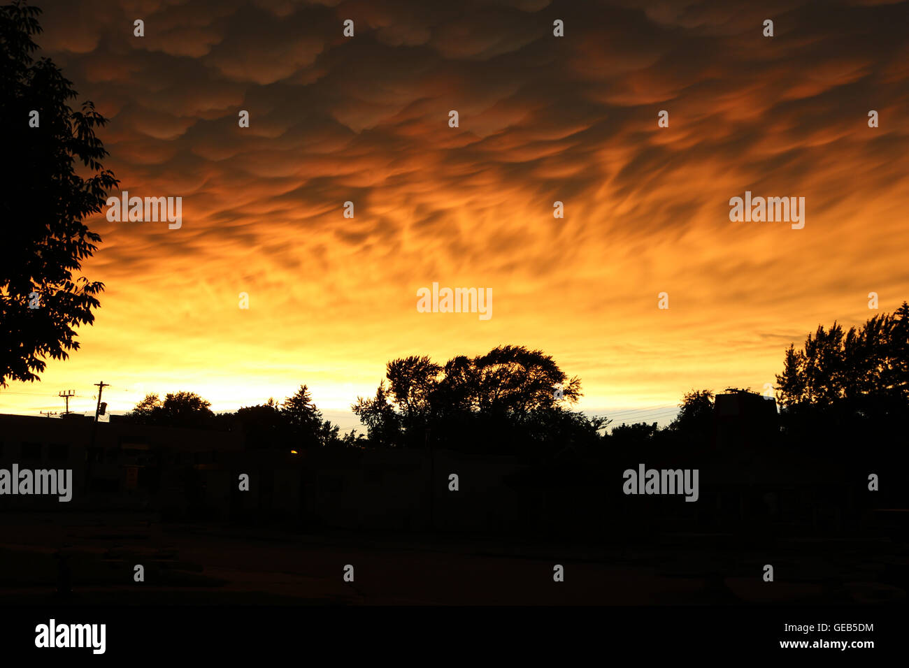 Ciel en feu Banque D'Images