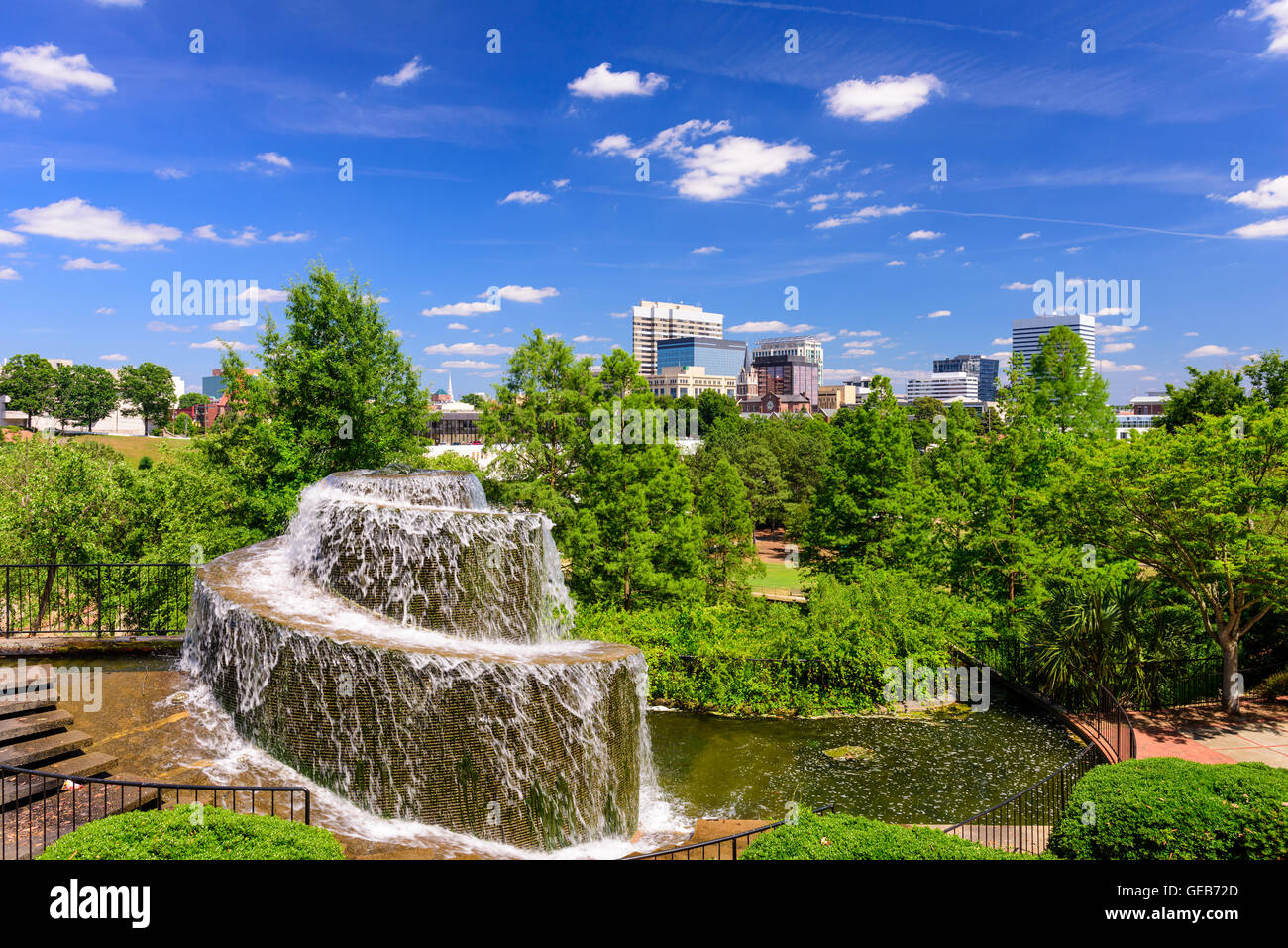 Columbia, Caroline du Sud, USA de Finlay Parc de la fontaine. Banque D'Images