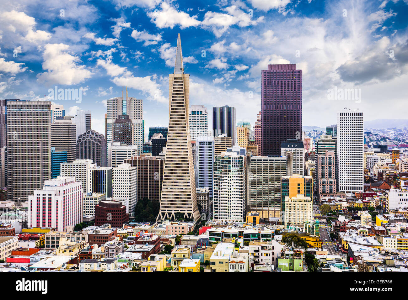 San Francisco, Californie, États-Unis d'horizon. Banque D'Images