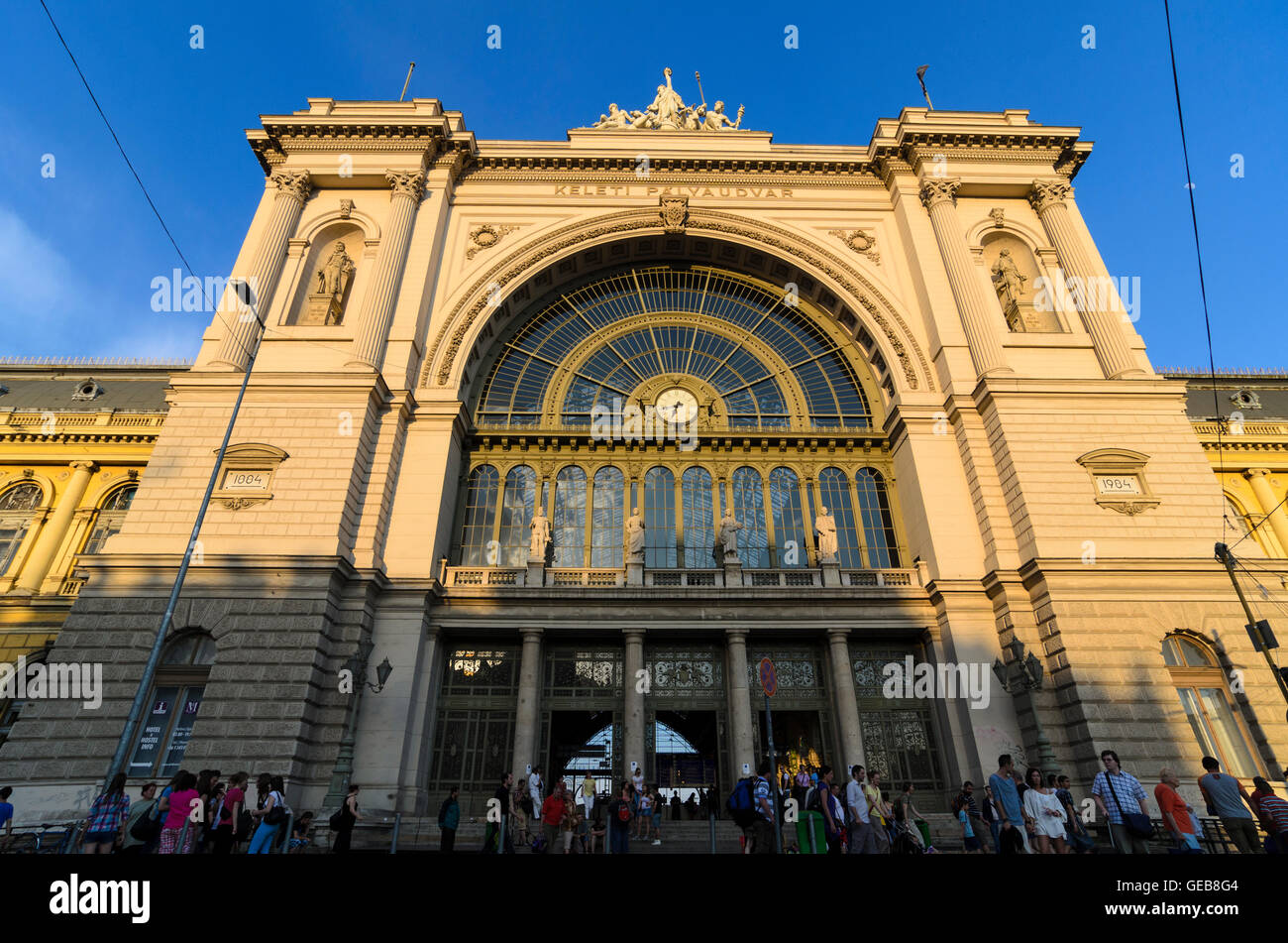 Budapest : Gare de l'Est (Keleti palyaudvar), Hongrie Banque D'Images