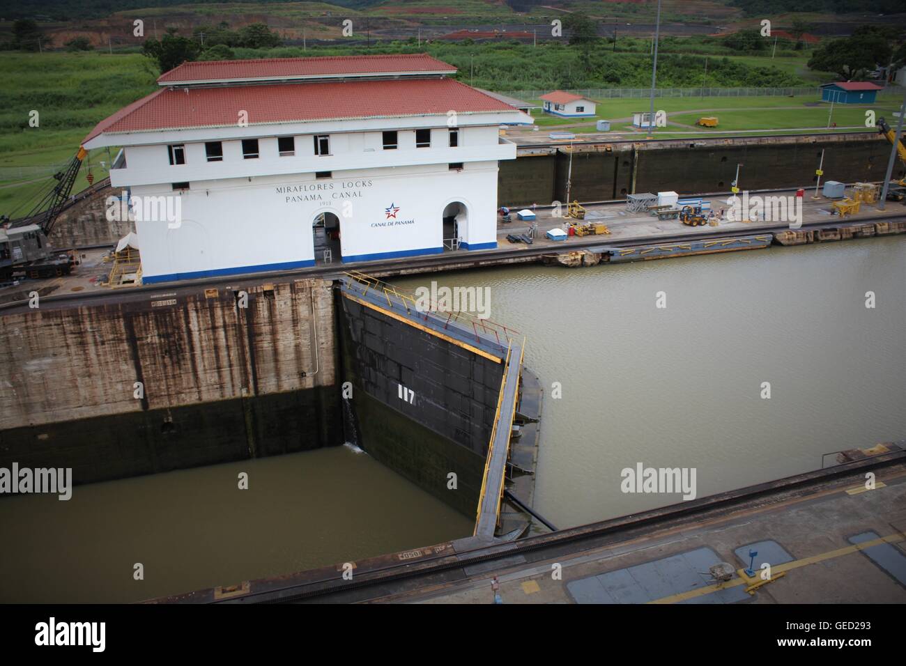 Le canal de Panama (Espagnol : Canal de Panamá) Banque D'Images