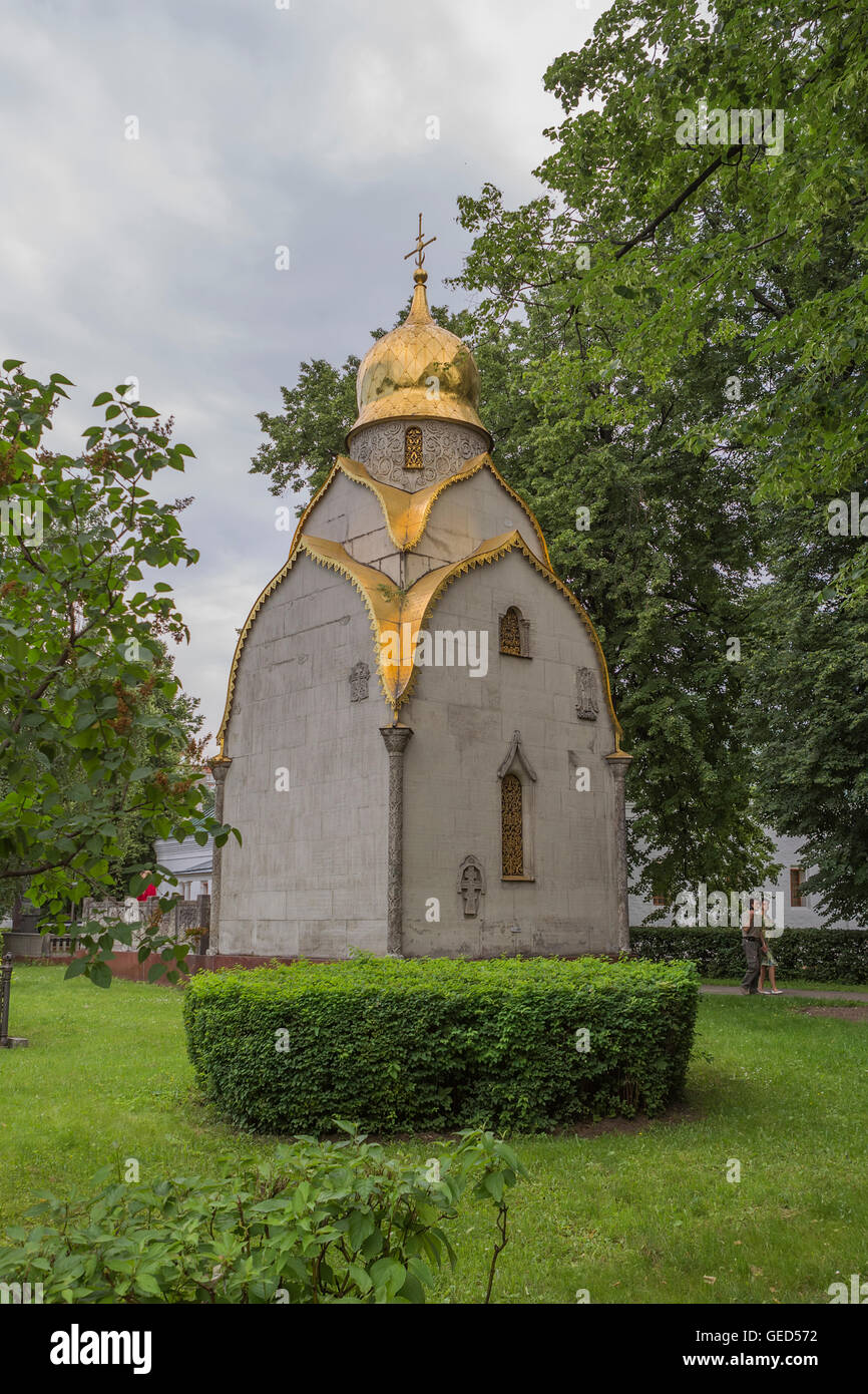 Chapelle-tombeau Prokhorovs début du xxe siècle. Couvent de novodievitchi, Moscou, Russie. Banque D'Images