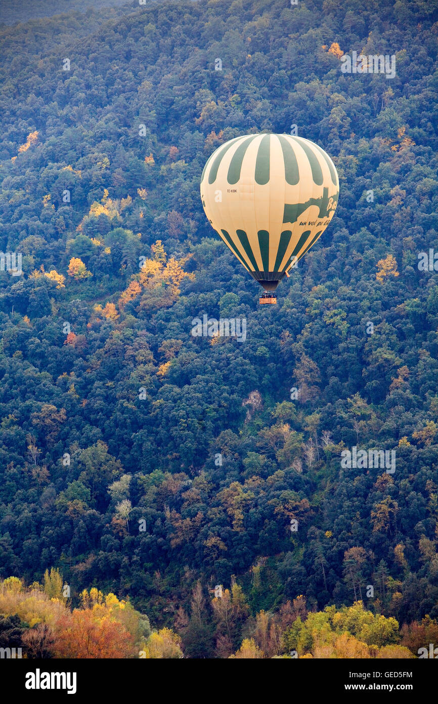 Parc Naturel de la Garrotxa sur ballon,province de Gérone. La Catalogne. Espagne Banque D'Images