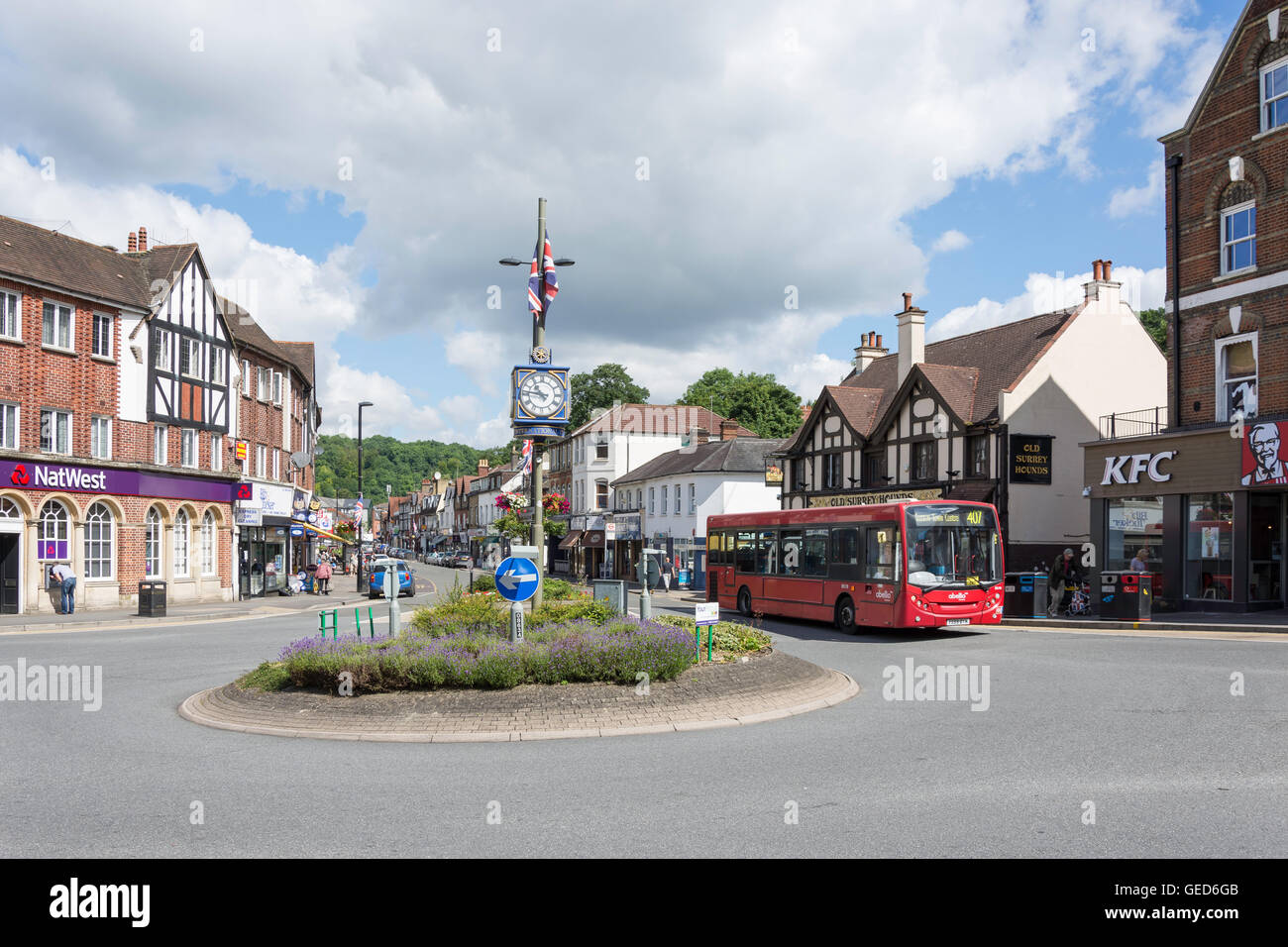 Le Carré, Caterham, Surrey, Angleterre, Royaume-Uni Banque D'Images