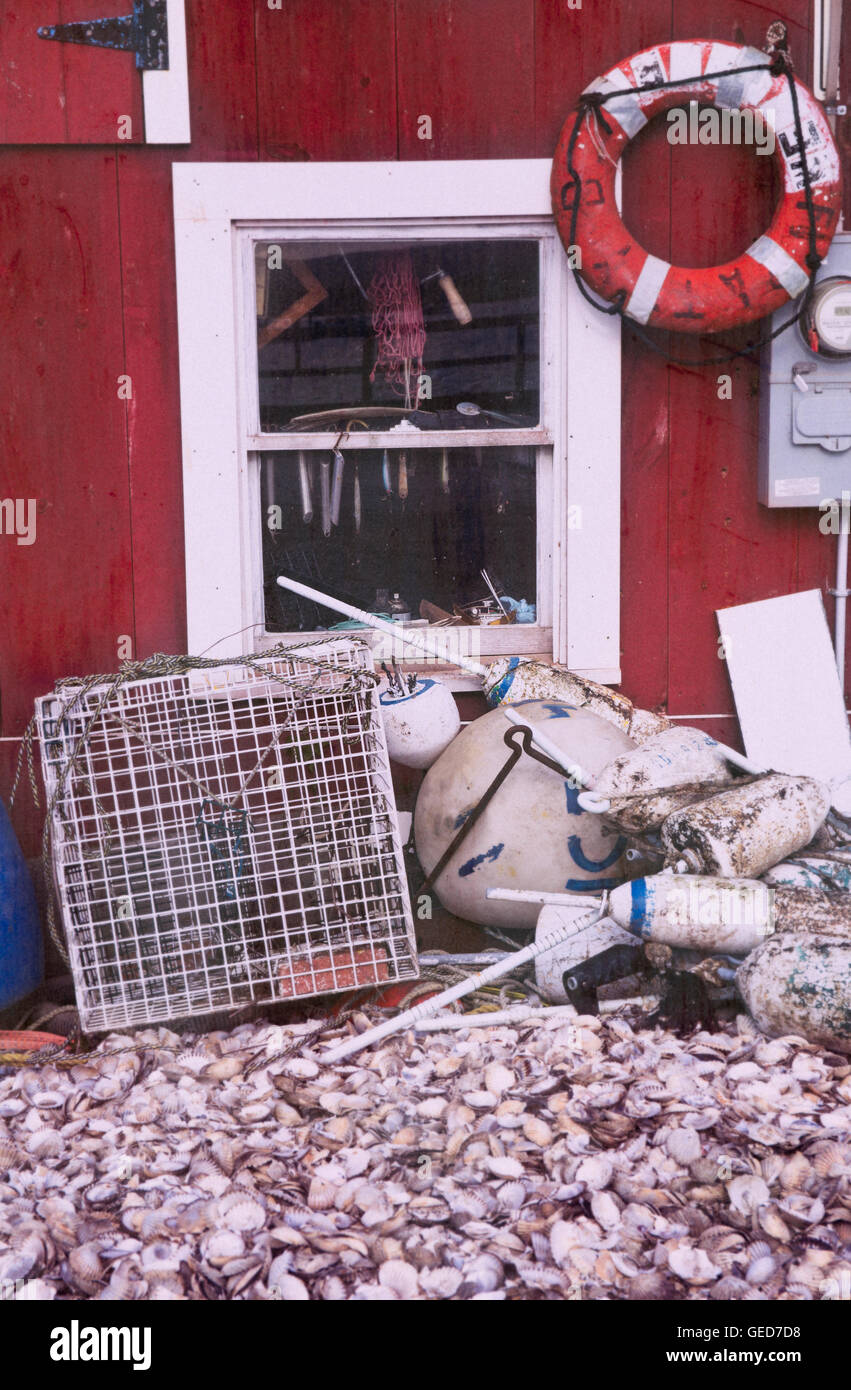 Cabane de Menemsha sur Martha's Vineyard dans le Massachusetts Banque D'Images
