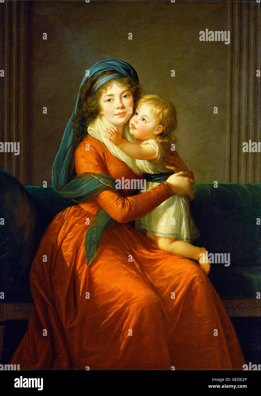 Elisabeth Vigée-lebrun - Portrait de la princesse Alexandra Golitsyna et son fils Piotr Banque D'Images