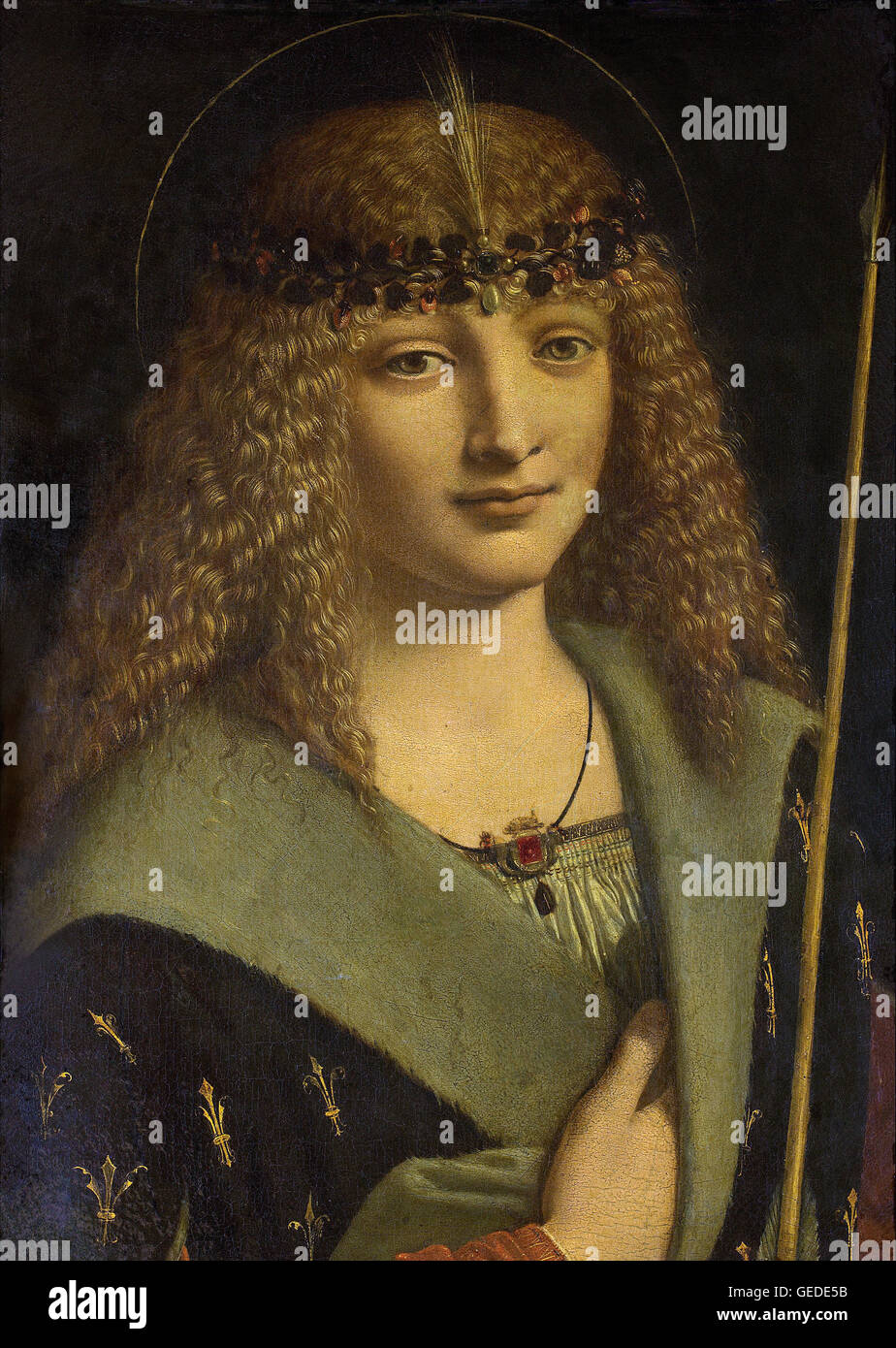 Giovanni Boldini - Portrait d'un garçon comme saint Sébastien Banque D'Images