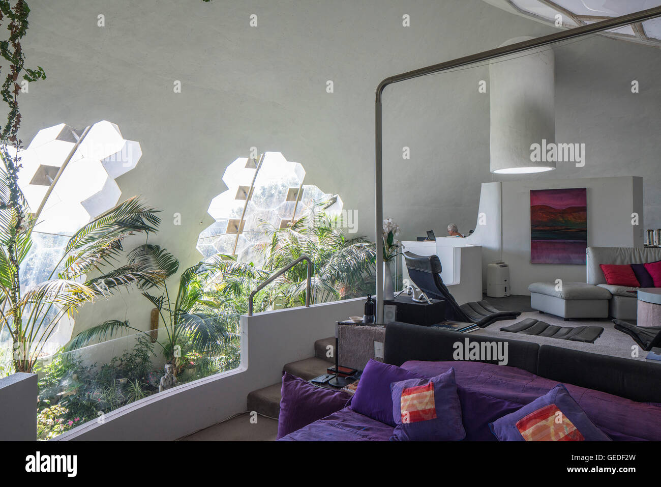 L'intérieur du dôme. Eco Dome, Peka Peka, NouvelleZélande. Architecte