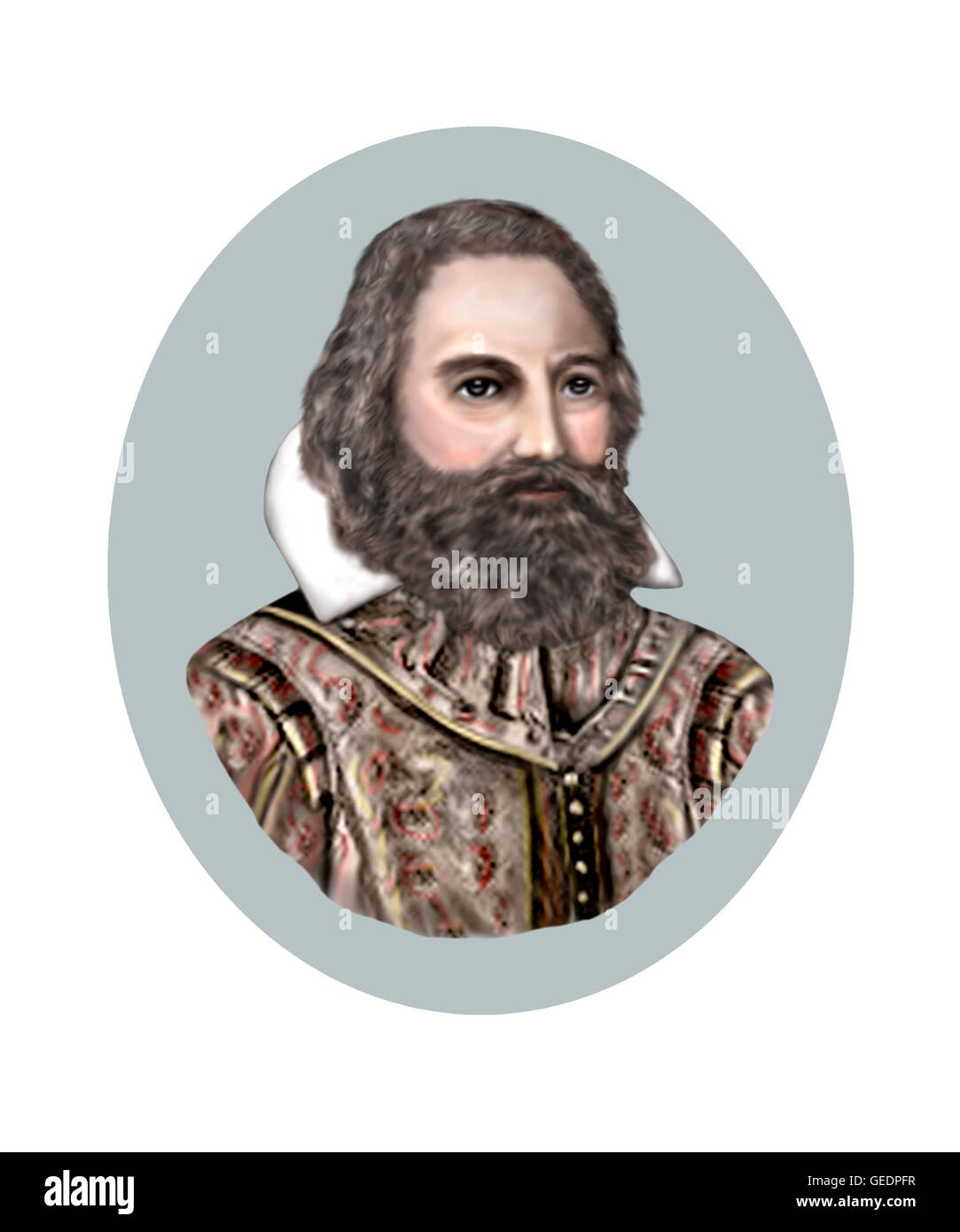John Smith, 1580-1631, le capitaine, l'aventurier Banque D'Images