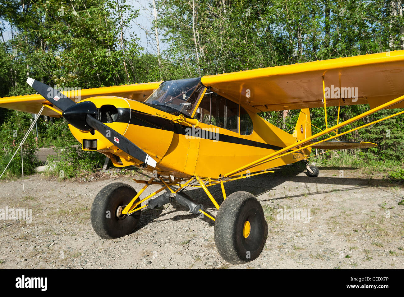 Petit avion monomoteur, Alaska, USA Banque D'Images
