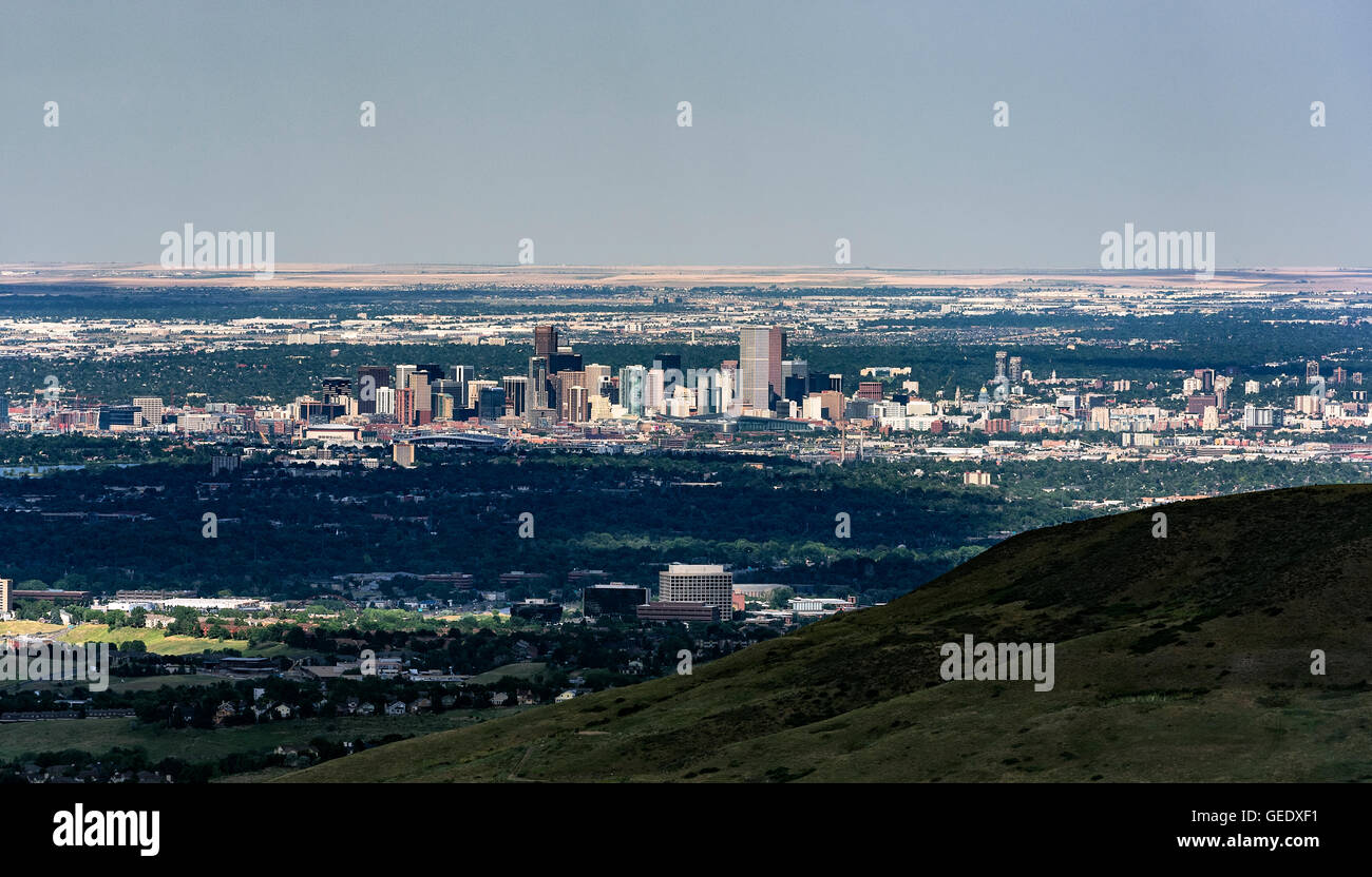 Vue panoramique sur les toits de Denver, Colorado, USA Banque D'Images