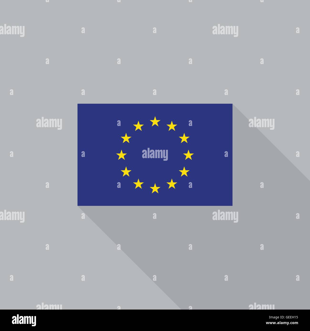 Drapeau de l'Union européenne modèle plat vector illustration Illustration de Vecteur