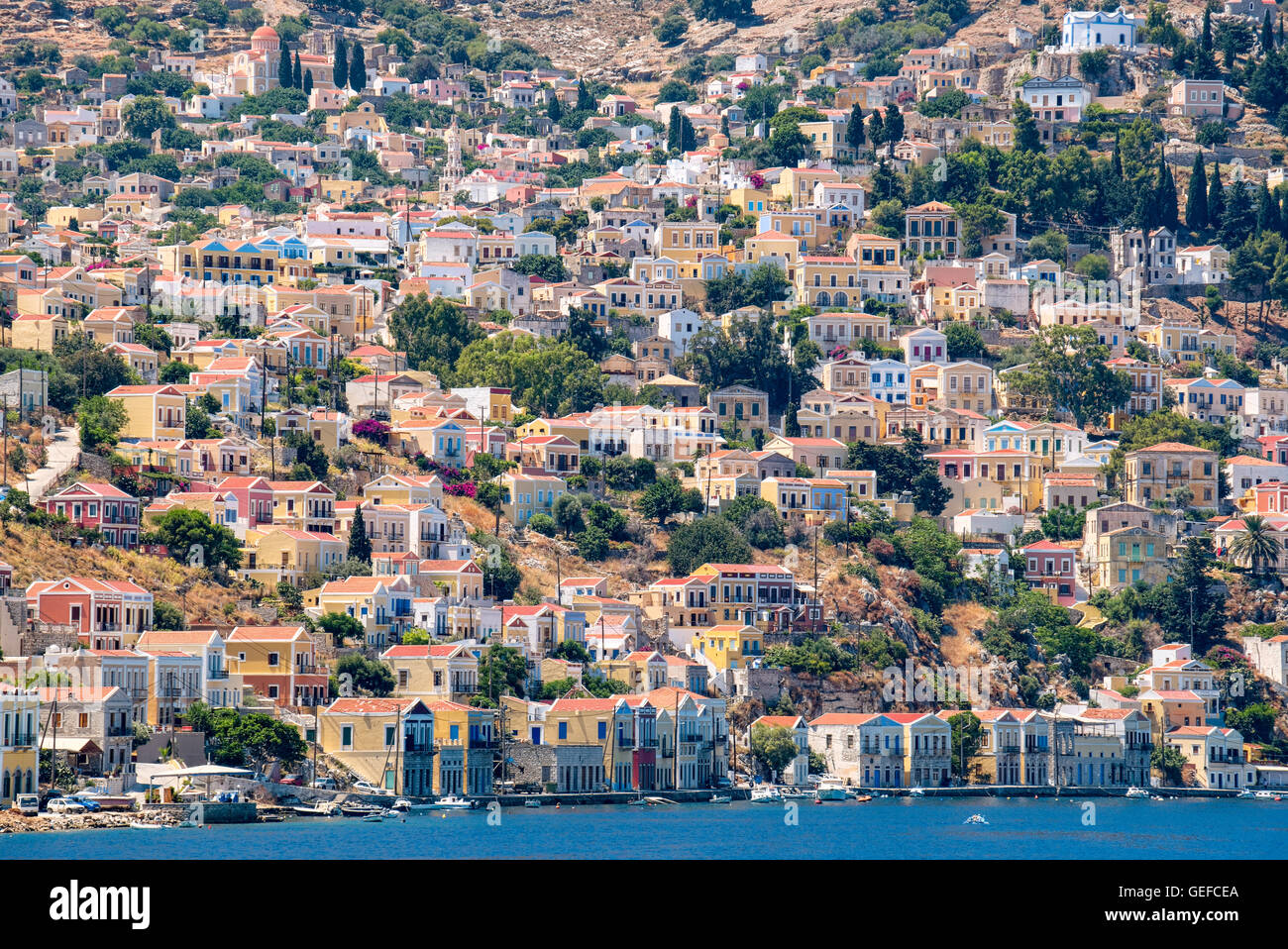 Port de Symi. Grèce Banque D'Images